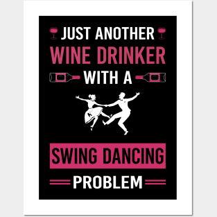 Wine Drinker Swing Dancing Dance Posters and Art